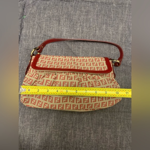 Fendi Mini Canvas Red Zucca Chef Shoulder Bag - Picture 6 of 11